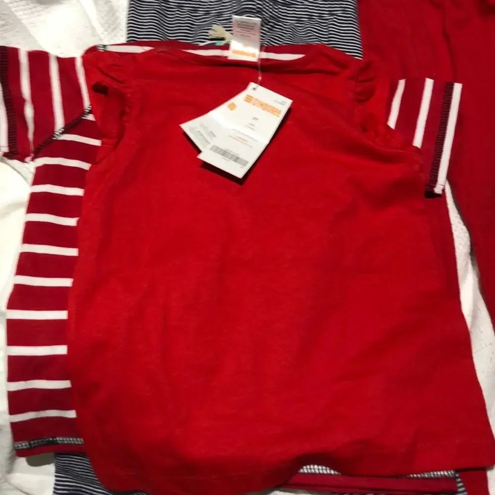 3t red white blue mixed coordinating set like new
